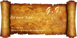 Grexa Ida névjegykártya